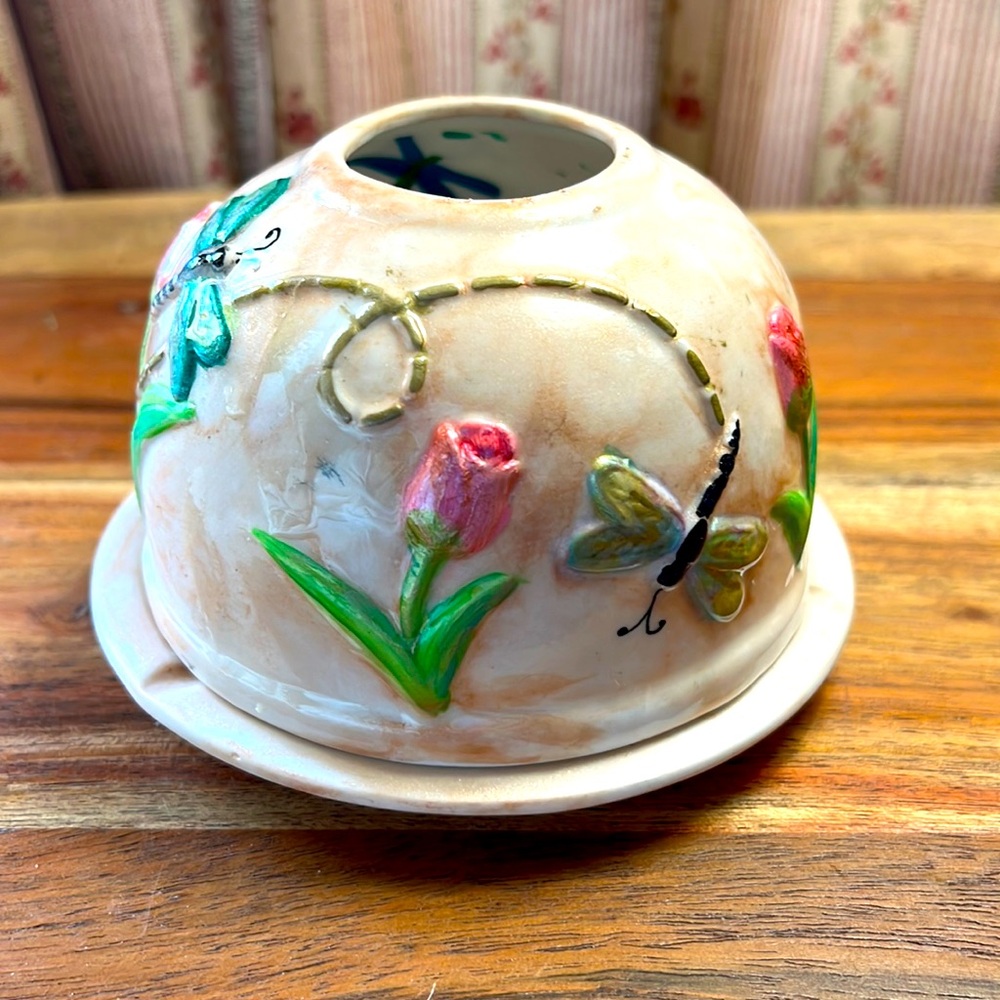 2 piece hand painted dragonfly fairy light